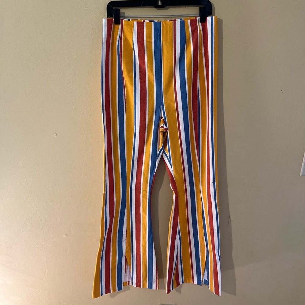 NWOT Free People Striped High Rise Pants